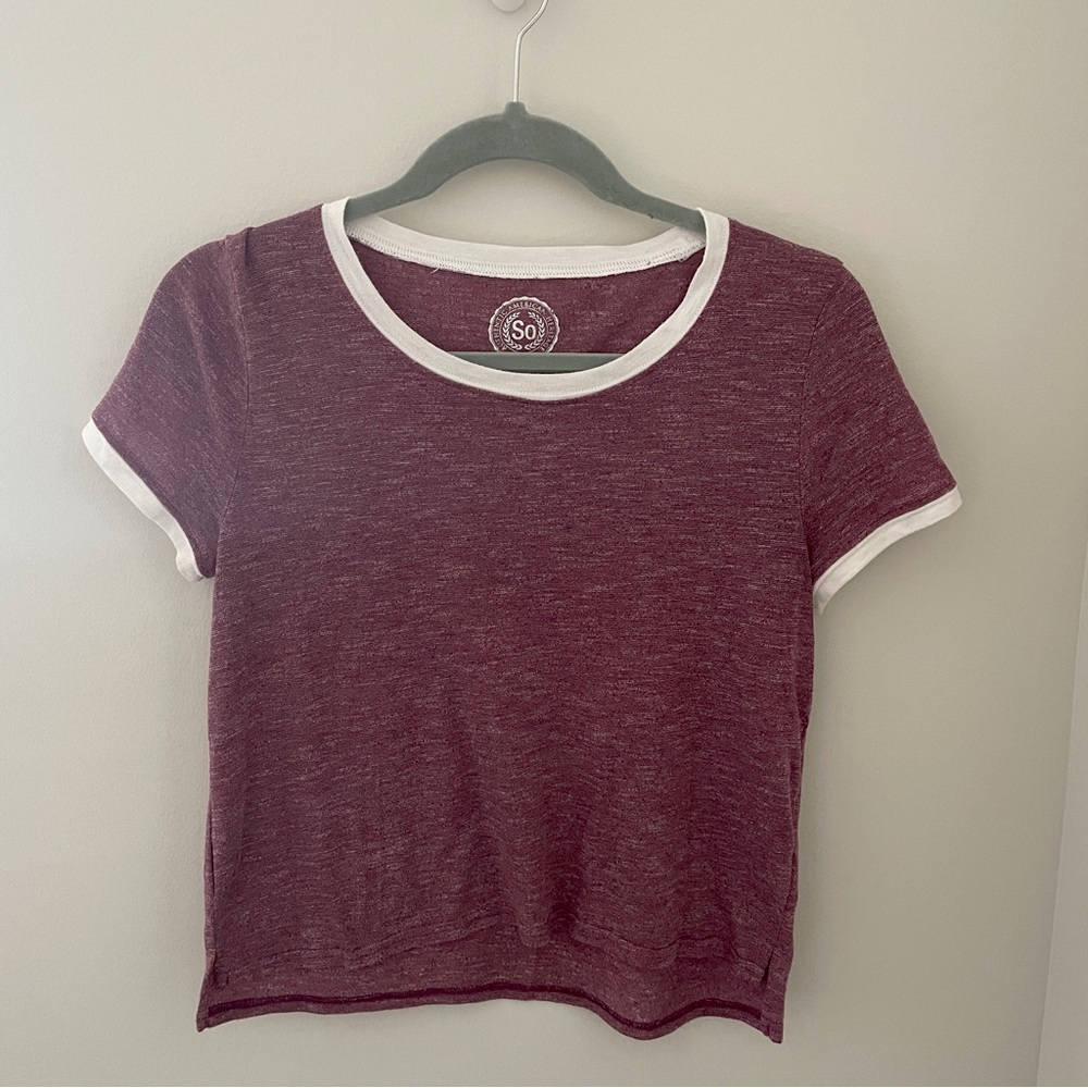 SO Maroon Crop Top